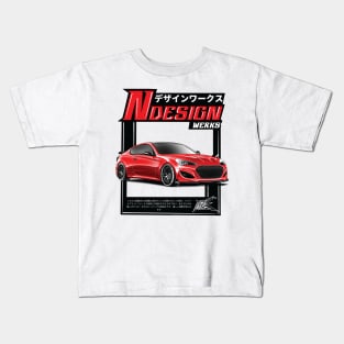 hyundai genesis 3.8 coupe red Kids T-Shirt